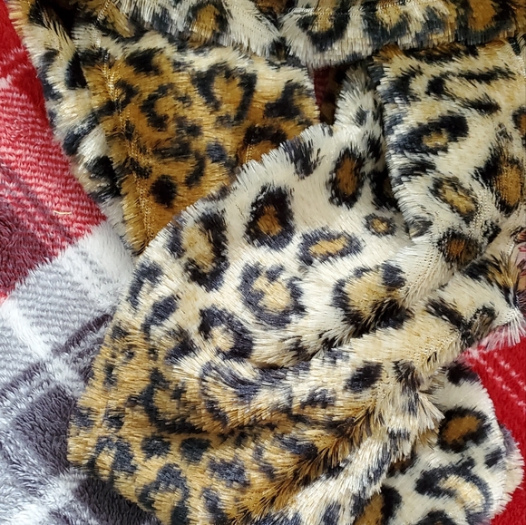 Cozy Golden Tan Animal Print Scarf - Picture 2 of 5